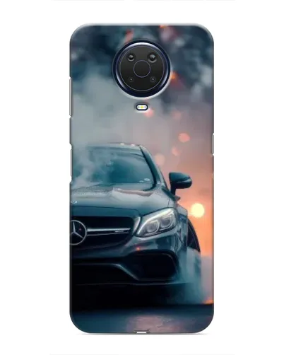 Чехол для Nokia G20 с картинкой «Mercedes — ночной город»