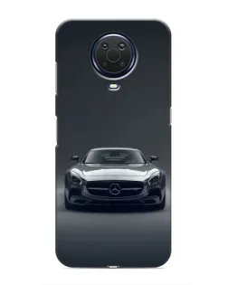 Чехол для Nokia G20 с картинкой «Mercedes на черном»