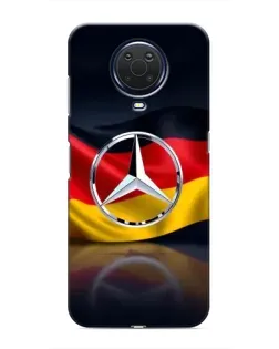 Чехол для Nokia G20 с картинкой «Mercedes — флаг Германии»