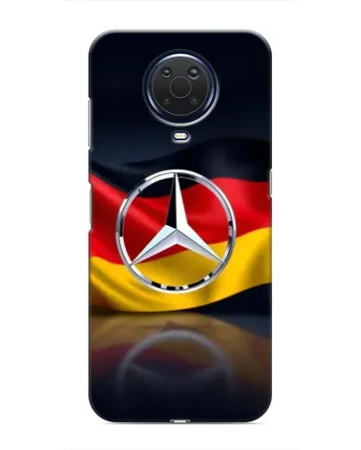 Чехол для Nokia G20 с картинкой «Mercedes — флаг Германии»