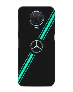 Чехол для Nokia G20 с картинкой «Спортивные линии Mercedes» Чехол для Nokia G20 с картинкой «Спортивные линии Mercedes»
