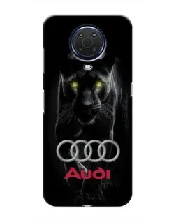 Чехол для Nokia G20 с картинкой «Пантера и Audi»