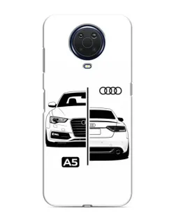 Чехол для Nokia G20 с картинкой «Audi — контрастный дизайн»