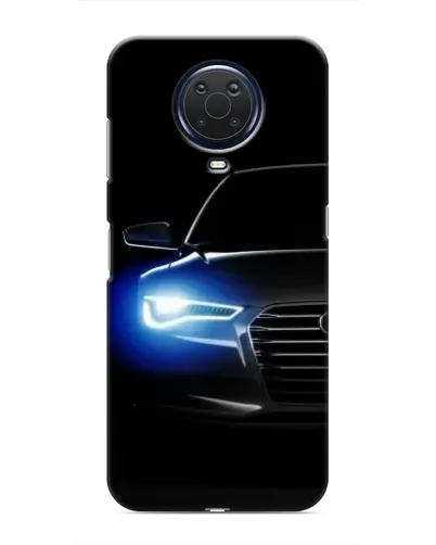 Чехол для Nokia G20 с картинкой «Неоновый взгляд Audi»