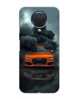 Чехол для Nokia G20 с картинкой «Audi в облаках дыма»