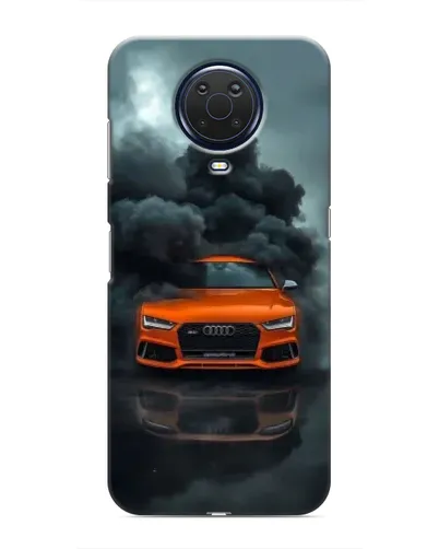 Чехол для Nokia G20 с картинкой «Audi в облаках дыма»