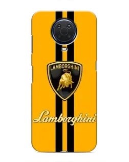 Чехол для Nokia G20 с картинкой «Lamborghini Stripe желтый»