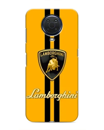 Чехол для Nokia G20 с картинкой «Lamborghini Stripe желтый»