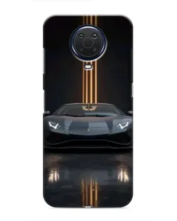 Чехол для Nokia G20 с картинкой «Lamborghini золотые линии»