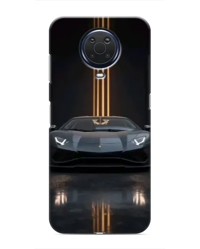 Чехол для Nokia G20 с картинкой «Lamborghini золотые линии»
