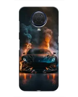 Чехол для Nokia G20 с картинкой «Lamborghini дымная эстетика»