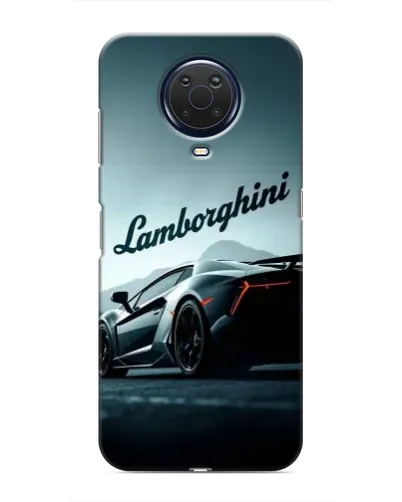 Чехол для Nokia G20 с картинкой «Классическая надпись Lamborghini»