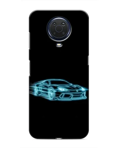 Чехол для Nokia G20 с картинкой «Неоновый контур Lamborghini»