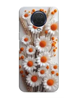 Чохол для Nokia G20 з картинкою «Білі сухоцвіти»