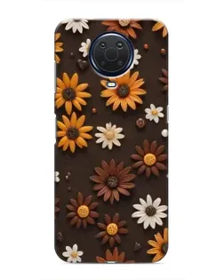 Чохол для Nokia G20 з картинкою «Візерунок з маленьких соняшників»