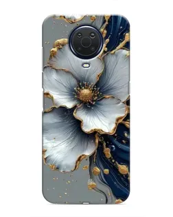 Чохол для Nokia G20 з картинкою «Біла квітка та золотий флюїд»