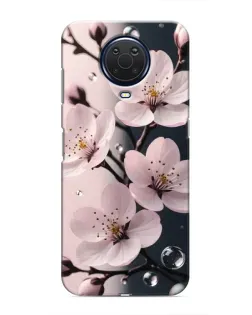 Чохол для Nokia G20 з картинкою «Ніжня сакура та краплі»