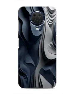 Чохол для Nokia G20 з картинкою «Об'ємні сині складки»