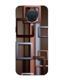 Чохол для Nokia G20 з картинкою «Коричневі об'ємні квадрати»