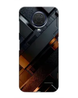 Чохол для Nokia G20 з картинкою «Чорні геометричні блоки»