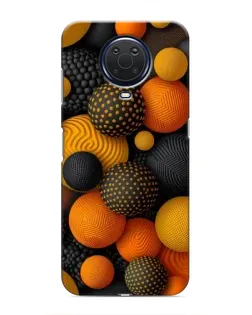 Чохол для Nokia G20 з картинкою «Об'ємні помаранчеві сфери»