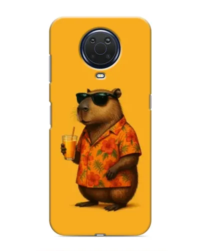 Чехол для Nokia G20 с картинкой «Капибара на отдыхе»