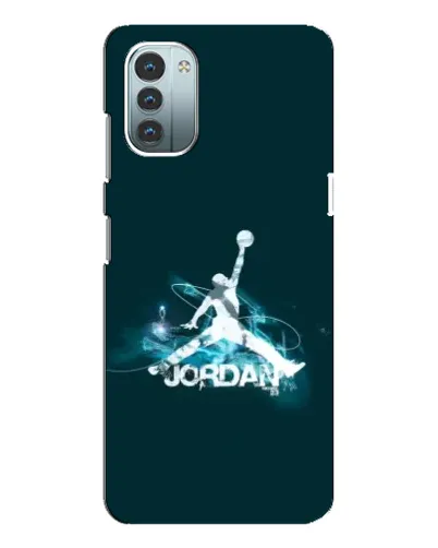 Чехол для Nokia G21 с картинкой «Jordan Blue Fire»