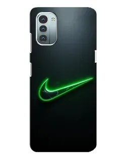Чехол для Nokia G21 с картинкой «Неоновый контур Nike» Чехол для Nokia G21 с картинкой «Неоновый контур Nike»