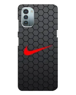 Чохол для Nokia G21 з картинкою «Nike — карбонова сітка» Чохол для Nokia G21 з картинкою «Nike — карбонова сітка»