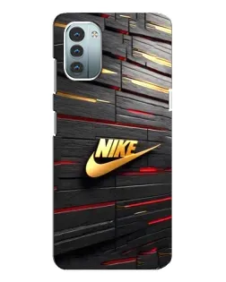 Чохол для Nokia G21 з картинкою «Золотий Nike на металі»