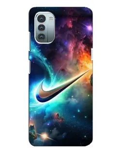 Чохол для Nokia G21 з картинкою «Космічний Nike Swoosh»