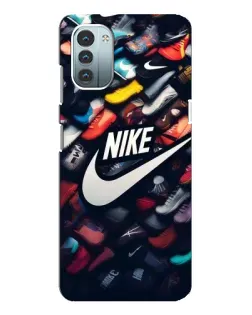 Чохол для Nokia G21 з картинкою «Колекція кросівок Nike»