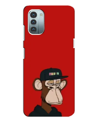 Чохол для Nokia G21 з картинкою «Bored Ape — червоний фон»