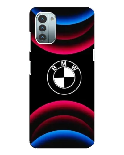 Чохол для Nokia G21 з картинкою «Логотип BMW та неонові дуги»