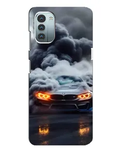 Чохол для Nokia G21 з картинкою «BMW у диму»