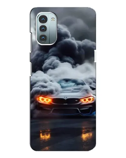 Чохол для Nokia G21 з картинкою «BMW у диму»