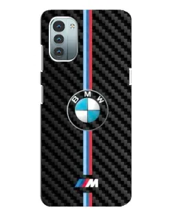 Чохол для Nokia G21 з картинкою «Емблема BMW та карбон»