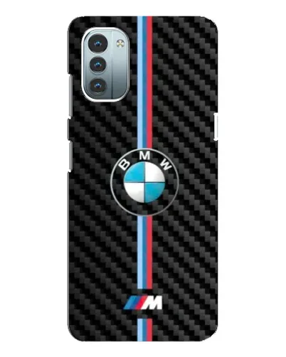 Чохол для Nokia G21 з картинкою «Емблема BMW та карбон»