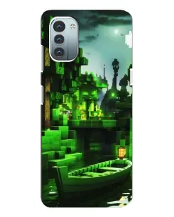 Чохол для Nokia G21 з картинкою «Minecraft лісовий пейзаж»