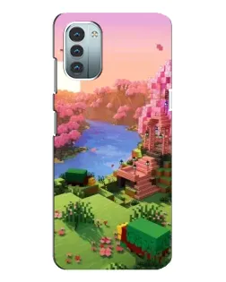Чохол для Nokia G21 з картинкою «Рожеве дерево Minecraft»
