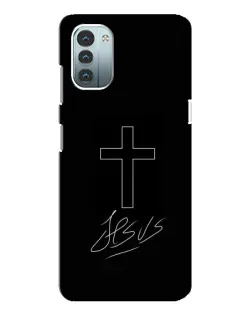 Чехол для Nokia G21 с картинкой «Графический крест Jesus»