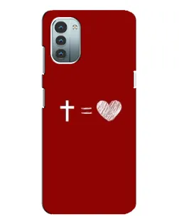 Чехол для Nokia G21 с картинкой «Уравнение любви»