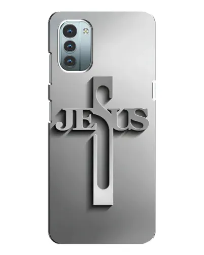 Чехол для Nokia G21 с картинкой «Металлический крест Jesus» Чехол для Nokia G21 с картинкой «Металлический крест Jesus»
