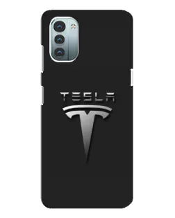 Чохол для Nokia G21 з картинкою «Сталевий логотип Tesla»