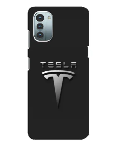 Чохол для Nokia G21 з картинкою «Сталевий логотип Tesla»