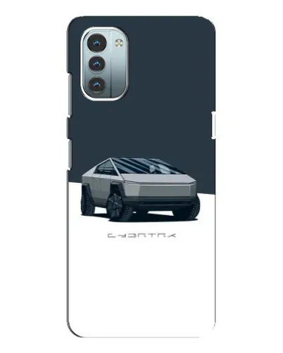 Чохол для Nokia G21 з картинкою «Сріблястий Cybertruck Tesla»