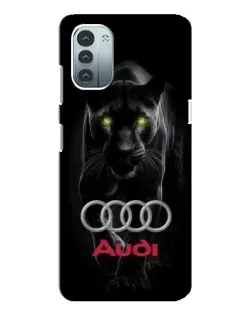 Чехол для Nokia G21 с картинкой «Пантера и Audi»