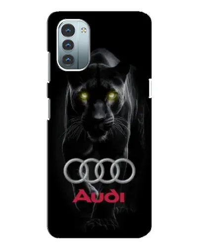Чехол для Nokia G21 с картинкой «Пантера и Audi»