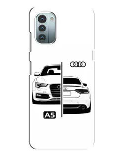 Чехол для Nokia G21 с картинкой «Audi — контрастный дизайн»