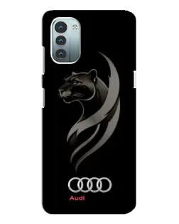 Чехол для Nokia G21 с картинкой «Графика — пантера и Audi»
